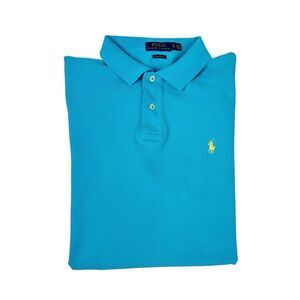 POLO RALPH LAUREN Classic Fit Mens XL Blue Cotton Short Sleeve Polo Shirt